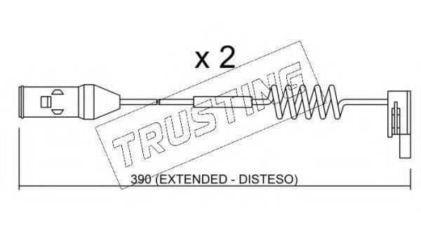 TRUSTING SU167K Сигнализатор, износ тормозных колодок