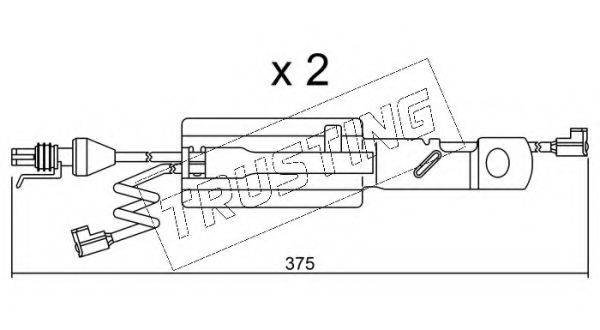 TRUSTING SU177K Сигнализатор, износ тормозных колодок