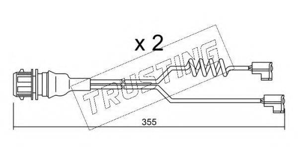 TRUSTING SU181K Сигнализатор, износ тормозных колодок