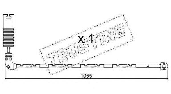 TRUSTING SU196 Сигнализатор, износ тормозных колодок