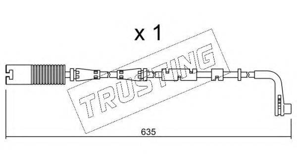 TRUSTING SU205 Сигнализатор, износ тормозных колодок