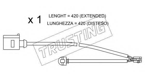 TRUSTING SU217 Сигнализатор, износ тормозных колодок