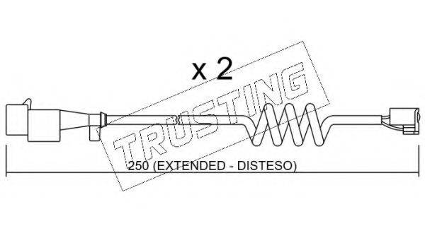 TRUSTING SU227K Сигнализатор, износ тормозных колодок