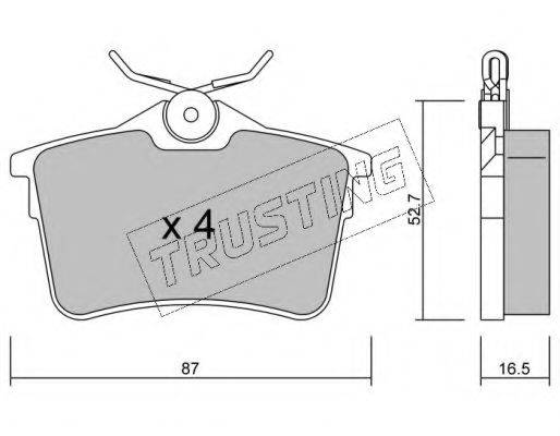 TRUSTING 8320 Комплект тормозных колодок, дисковый тормоз