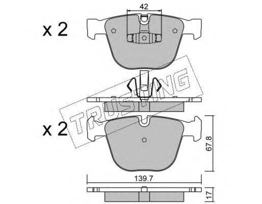 TRUSTING 7896 Комплект тормозных колодок, дисковый тормоз