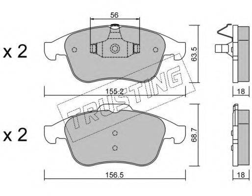 TRUSTING 8191 Комплект тормозных колодок, дисковый тормоз