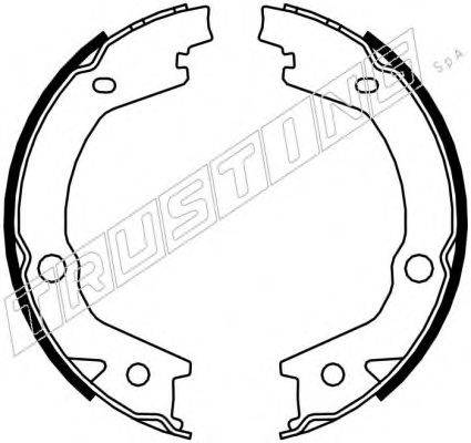 TRUSTING 046220 Комплект тормозных колодок, стояночная тормозная система