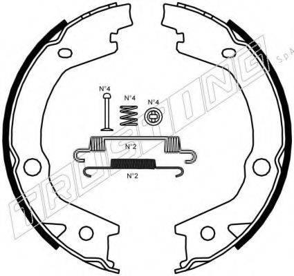 TRUSTING 046220K Комплект тормозных колодок, стояночная тормозная система