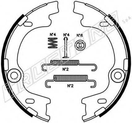 TRUSTING 046221K Комплект тормозных колодок, стояночная тормозная система