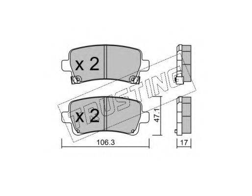 TRUSTING 8610 Комплект тормозных колодок, дисковый тормоз
