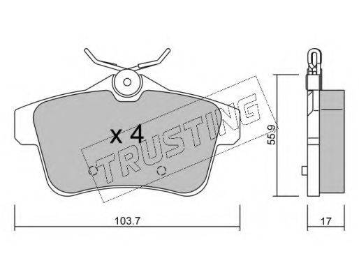 TRUSTING 8720 Комплект тормозных колодок, дисковый тормоз