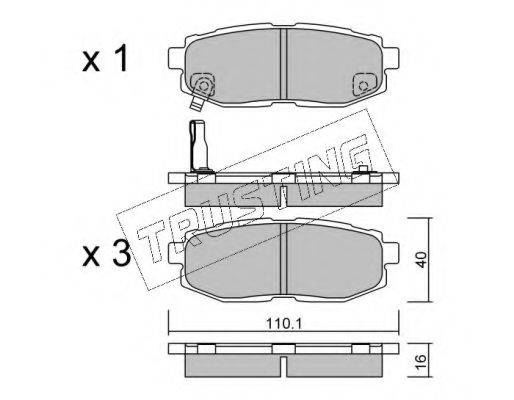 TRUSTING 8920 Комплект тормозных колодок, дисковый тормоз