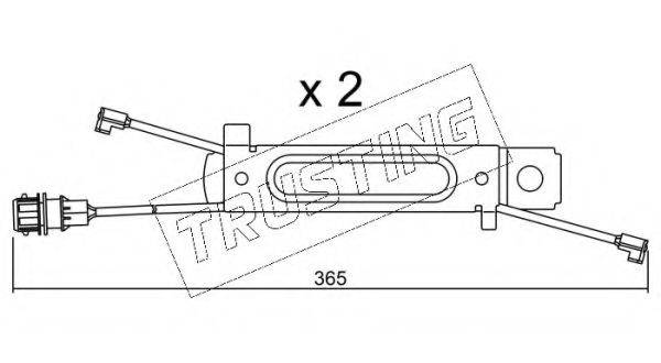 TRUSTING SU245K Сигнализатор, износ тормозных колодок