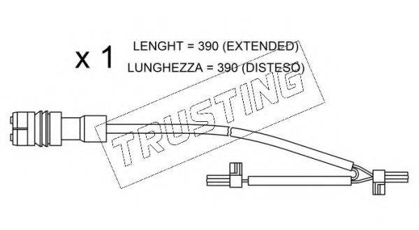 TRUSTING SU264 Сигнализатор, износ тормозных колодок