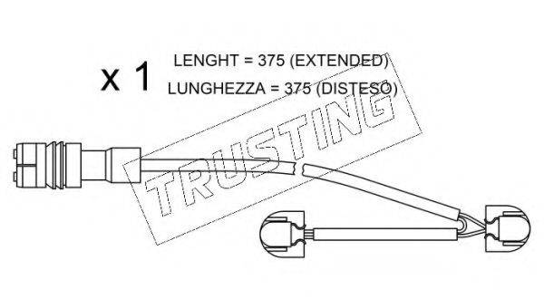 TRUSTING SU267 Сигнализатор, износ тормозных колодок