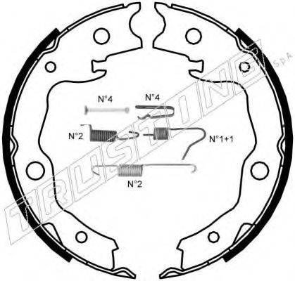 TRUSTING 067198K Комплект тормозных колодок, стояночная тормозная система