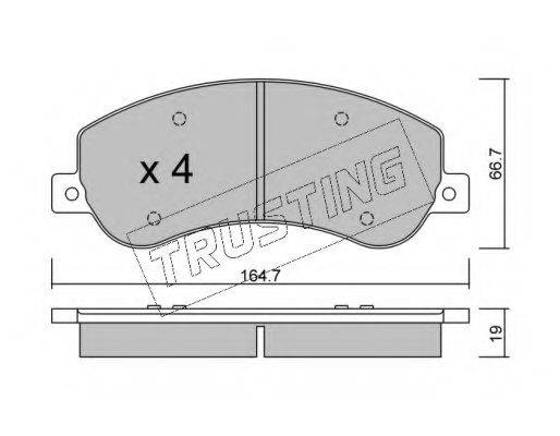 TRUSTING 6961 Комплект тормозных колодок, дисковый тормоз