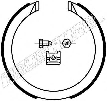 TRUSTING 040163K Комплект тормозных колодок, стояночная тормозная система