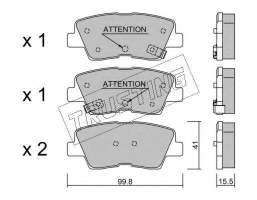 TRUSTING 9031 Комплект тормозных колодок, дисковый тормоз