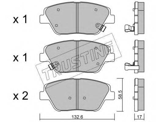 TRUSTING 9610 Комплект тормозных колодок, дисковый тормоз