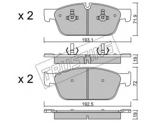 TRUSTING 9830 Комплект тормозных колодок, дисковый тормоз