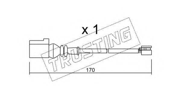 TRUSTING SU289 Сигнализатор, износ тормозных колодок