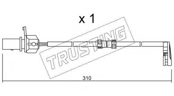 TRUSTING SU290 Сигнализатор, износ тормозных колодок