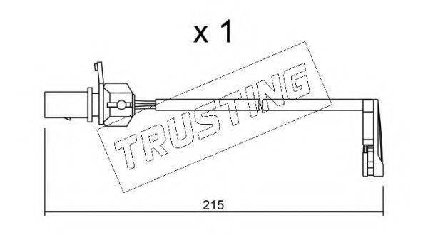 TRUSTING SU291 Сигнализатор, износ тормозных колодок