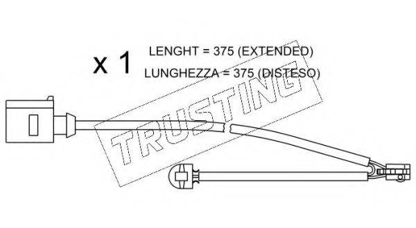 TRUSTING SU294 Сигнализатор, износ тормозных колодок