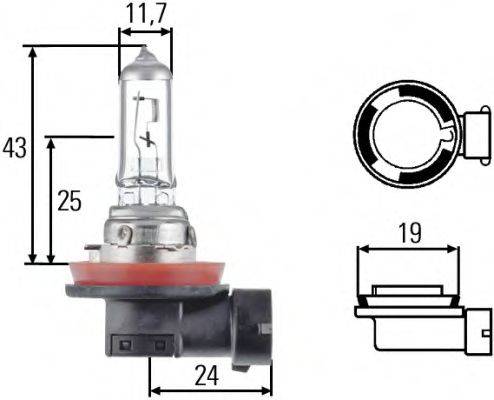 HELLA 8GH008358241 Лампа накаливания, противотуманная фара; Лампа накаливания; Лампа накаливания, основная фара