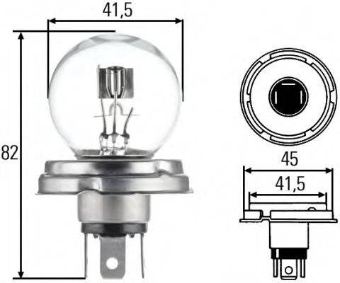 HELLA 8GD002088131 Лампа накаливания, фара дальнего света; Лампа накаливания, основная фара; Лампа накаливания, противотуманная фара; Лампа накаливания; Лампа накаливания, основная фара