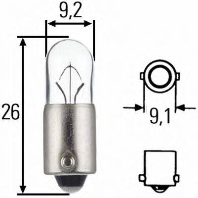 HELLA 8GP002067261 Лампа накаливания, фонарь указателя поворота; Лампа накаливания, oсвещение салона; Лампа накаливания, стояночные огни / габаритные фонари; Лампа накаливания, габаритный огонь; Лампа накаливания; Лампа накаливания, стояночный / габаритный огонь; Лампа накаливания, oсвещение салона