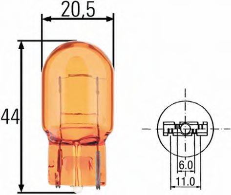 HELLA 8GP009021002 Лампа накаливания, фонарь указателя поворота; Лампа накаливания, фонарь указателя поворота