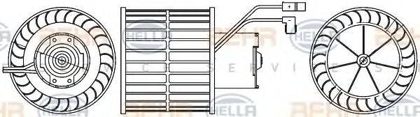 HELLA 8EW009100011 Вентилятор салона