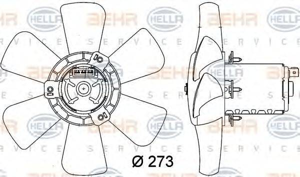 HELLA 8EW009144401 Вентилятор, охлаждение двигателя