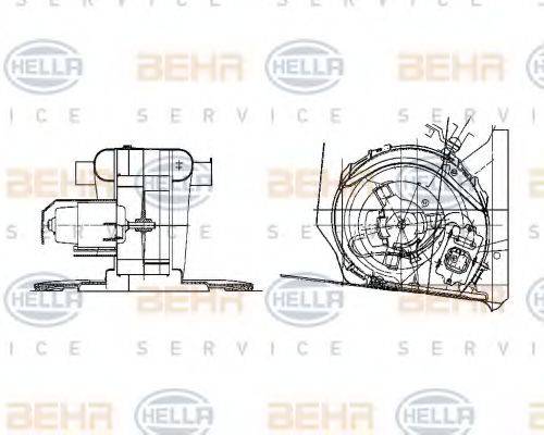 HELLA 8EW009158311 Вентилятор салона