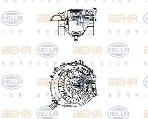 HELLA 8EW009158321 Вентилятор салона