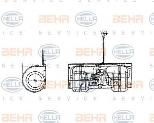 HELLA 8EW009158451 Вентилятор салона