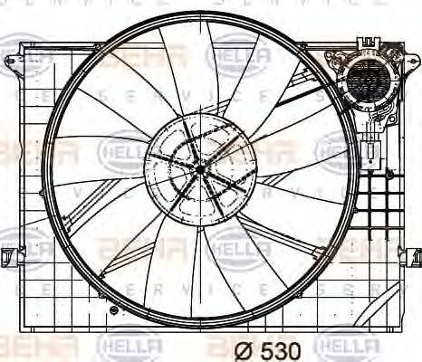 HELLA 8EW009158781 Вентилятор, охлаждение двигателя