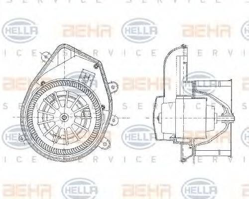 HELLA 8EW009159131 Вентилятор салона