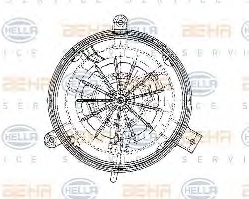 HELLA 8EW009159251 Вентилятор салона