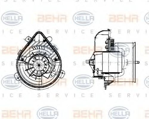 HELLA 8EW009159271 Вентилятор салона