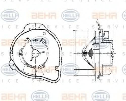 HELLA 8EW009159281 Вентилятор салона