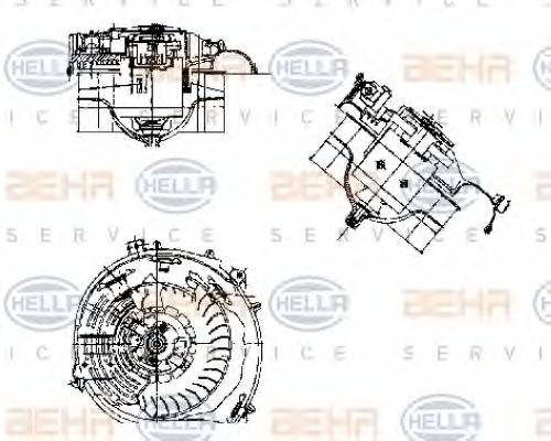 HELLA 8EW009159331 Вентилятор салона