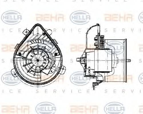 HELLA 8EW009159391 Вентилятор салона