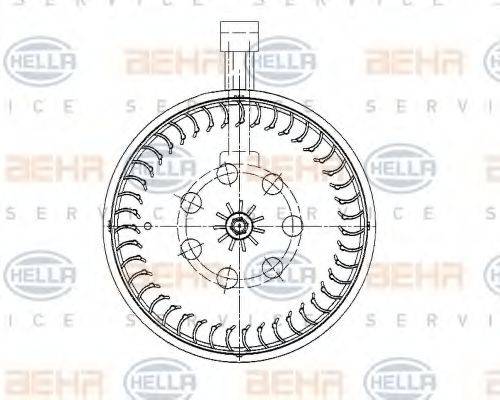 HELLA 8EW009159591 Вентилятор салона