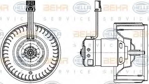 HELLA 8EW009159631 Вентилятор салона