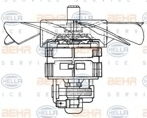 HELLA 8EW009160371 Вентилятор салона