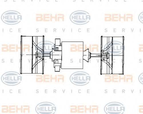 HELLA 8EW009160591 Вентилятор салона