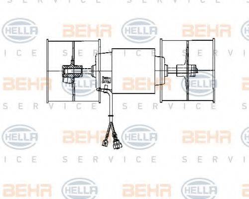 HELLA 8EW009160621 Вентилятор салона